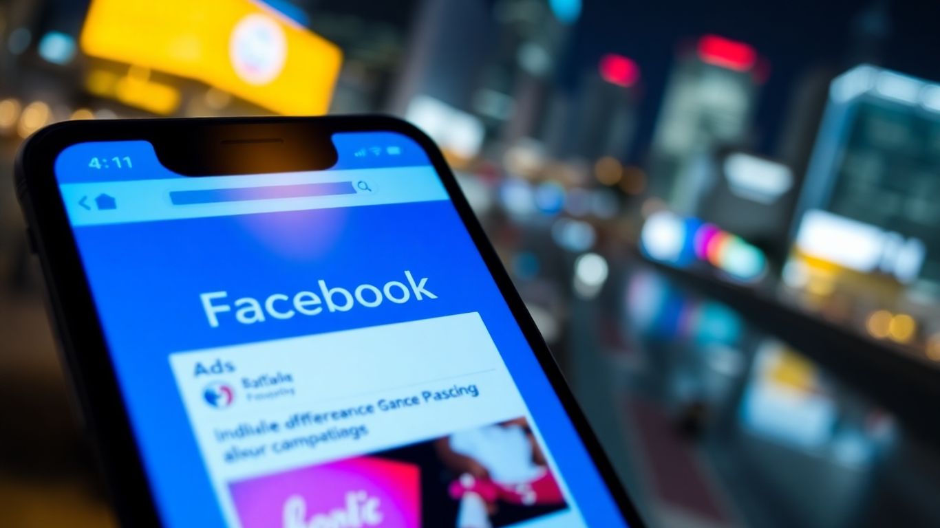 ภาพหน้าจอ Facebook Ads บนมือถือ