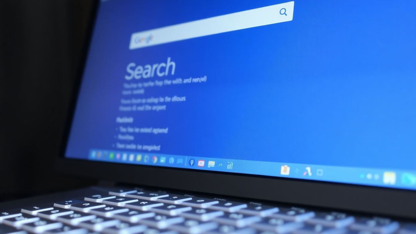 หน้าจอคอมพิวเตอร์แสดงผลการค้นหา